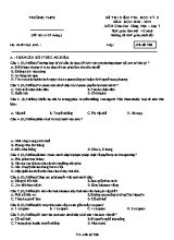 Đề kiểm tra học kỳ II môn Giáo dục công dân Lớp 7 - Mã đề 768 - Năm học 2018-2019